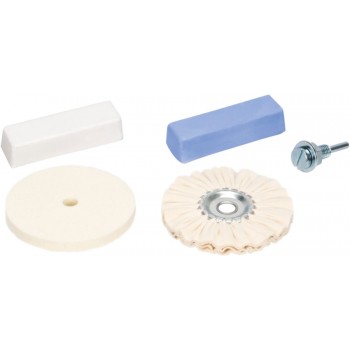 Kit Polir c/ Escovas Algodão & Feltro Circular KPEC-2 63, 100mm 5pçs 025.0061